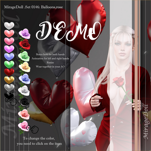 DEMO MirageDoll .Set 0146: Balloons,rose