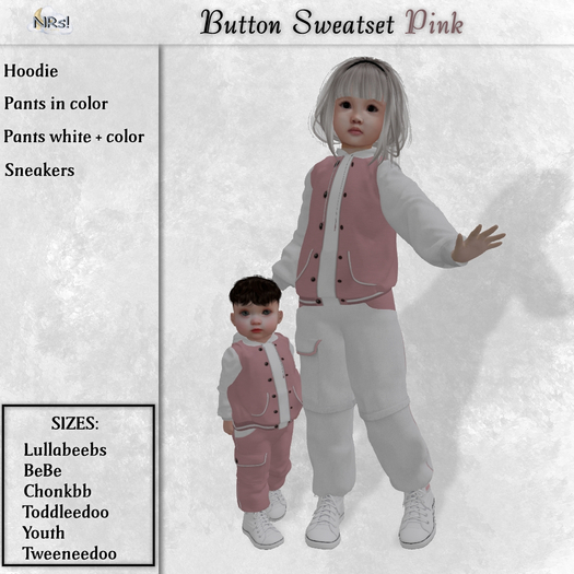 NRs!-Button Sweatset pink-several sizes-Unpacker*ADD