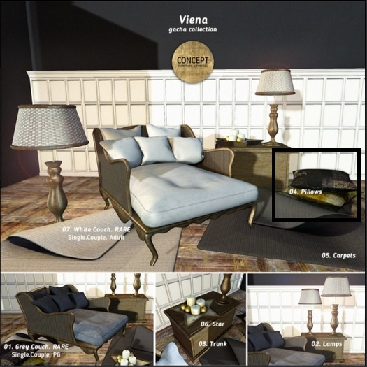 Concept} *01. VIENA.Grey Couch. PG - RARE