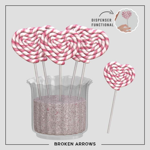 BROKEN ARROWS - Candy Love - Lollipops  - Pink 