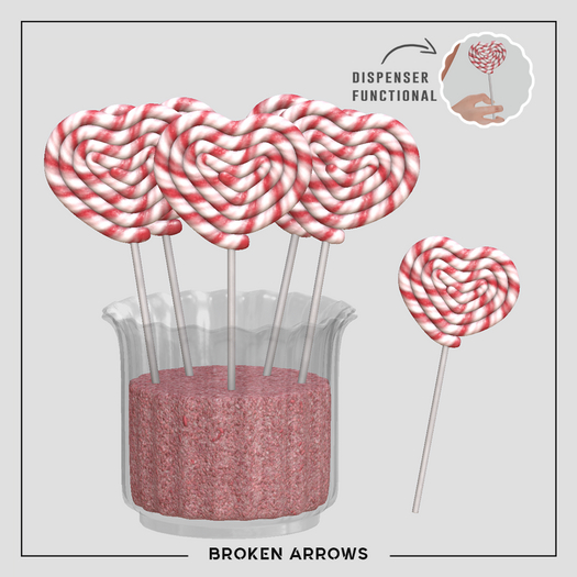 BROKEN ARROWS - Candy Love - Lollipops  - Red 