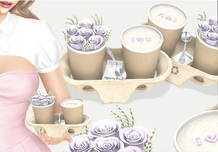Dahlia - I Heart You - Roses To Go - Lilac - Holdable, Wearable, Decor, Roses