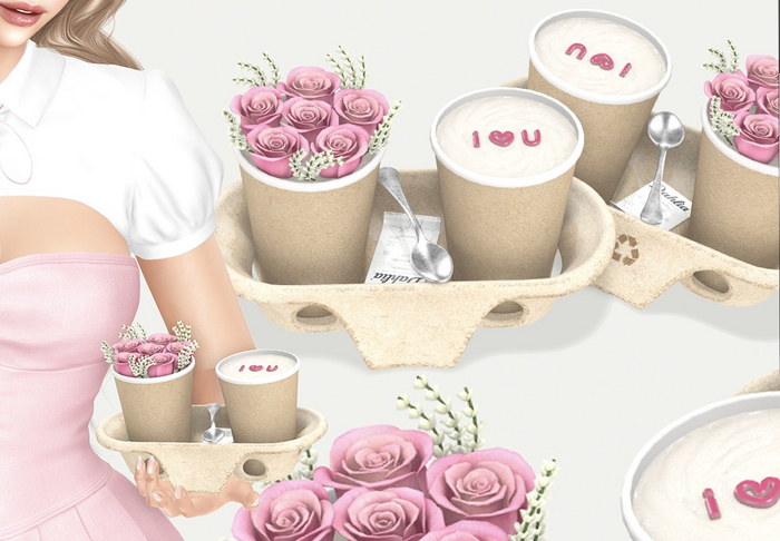 Dahlia - I Heart You - Roses To Go - Hotpink - Holdable, Wearable, Decor, Roses