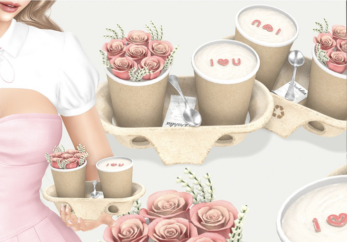 Dahlia - I Heart You - Roses To Go - Blush - Holdable, Wearable, Decor, Roses