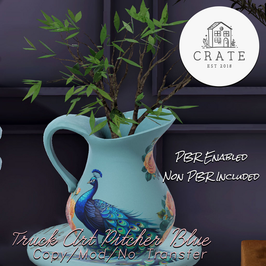 Truck Art Pitcher -  Blue Add/Rez
