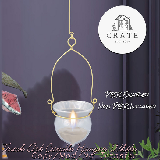 Truck Art Candle Hanger - White Add/Rez
