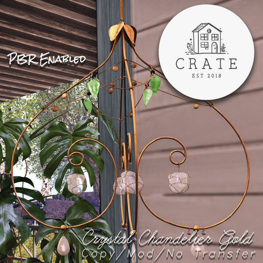 Delicate Chandelier - Gold PBR