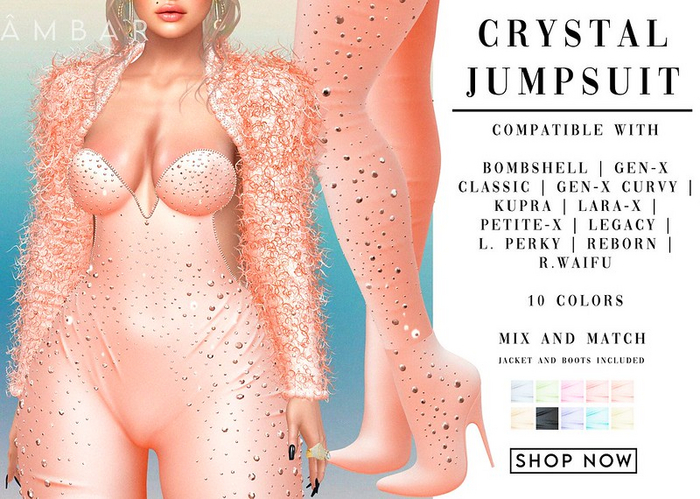AMBAR JEANS - CRYSTAL OUTFIT - SATIN (UNPACKER)