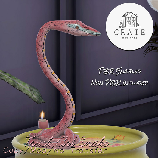 Truck Art Snake Candle  Add/Rez