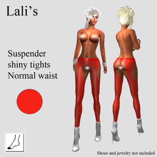 Suspender tights Normal Waist - Red