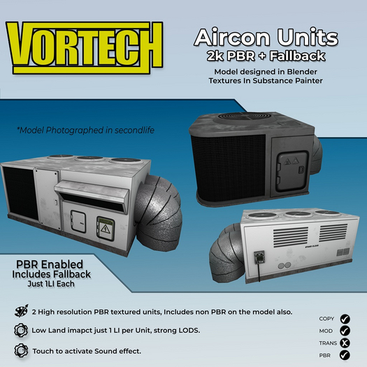 Rooftop Aircon Set PBR