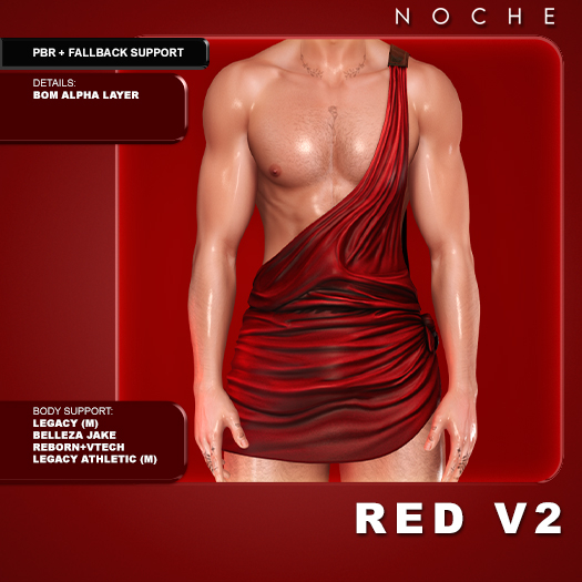 NOCHE. Roman Toga Red