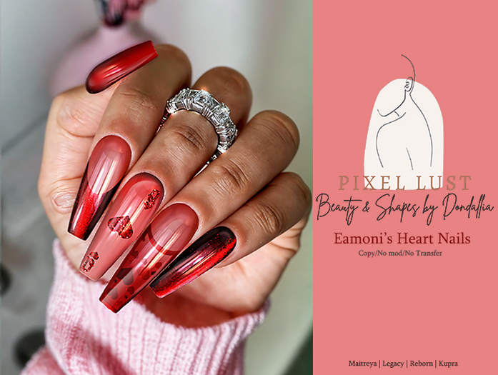 Pixel Lust: Eamoni's Heart Nails 
