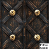 Wood Lattice Paneling With Gilt Decoration Seamless Texture