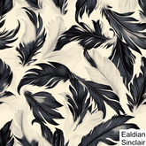 White And Black Feathers Seamless Texture