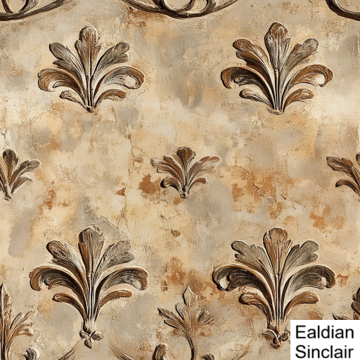 Stucco Wall With Foliate Design Seamless Texture
