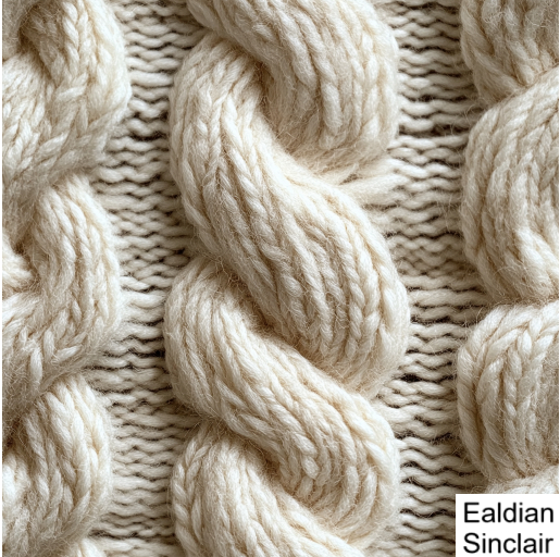 Ivory Color Cable Knit Seamless Texture