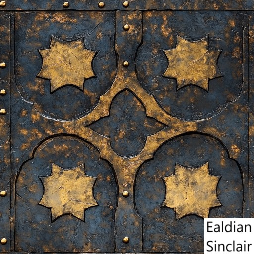Gilded Stars on Painted Metal Seamless Texture
