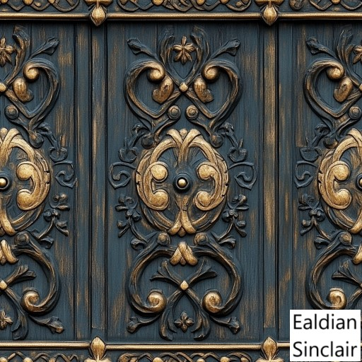 Black and Gilt Paneling Seamless Texture