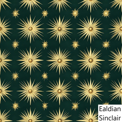 Dark Green With Suns Pattern Seamless Texture
