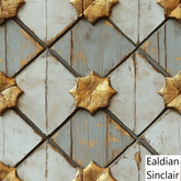 Painted Gray and White Carved Wood With Stars Seamless Texture