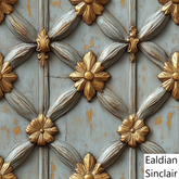 Gray and Gilt Carved Wood Seamless Texture