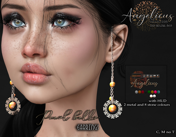 .AngelicUs.  Earrings Pearl balls