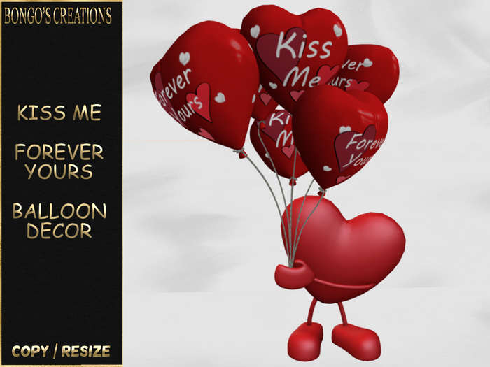 BMC5603 - KISS ME - FOREVER YOURS - BALLOON DECOR