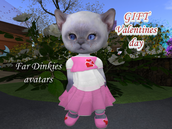 &MeoW& GIFT for DINKIES Outfit "Hearts" (pink)