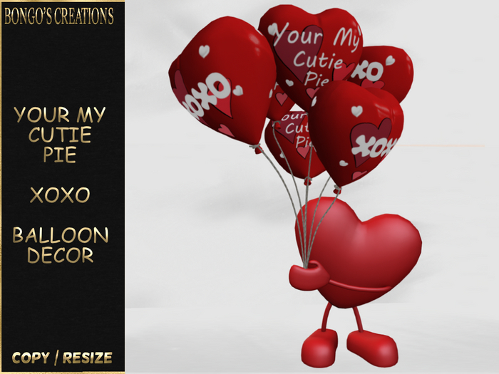 BMC5604 - YOUR MY CUTIE PIE - XOXO -  BALLOON DECOR