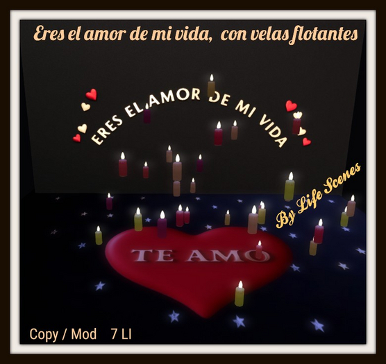 (LS) Eres el amor de mi vida con velas flotantes