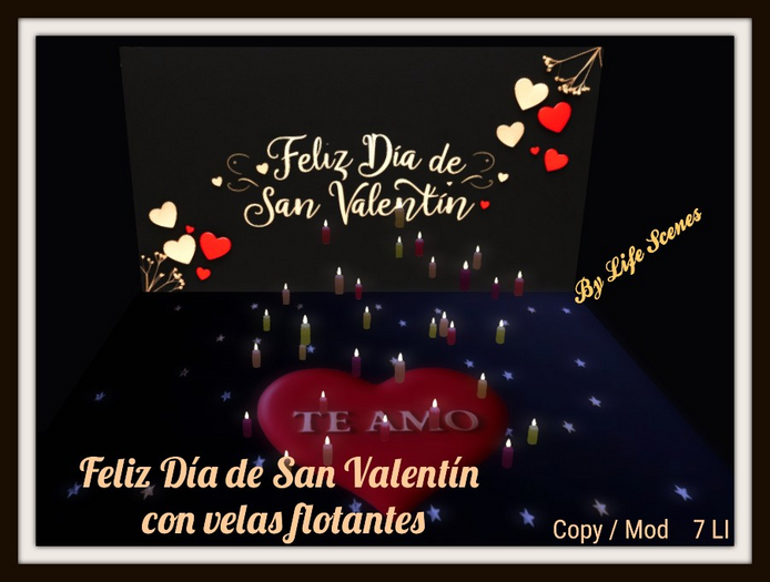 (LS) Feliz Dia de San Valentin con velas flotantes