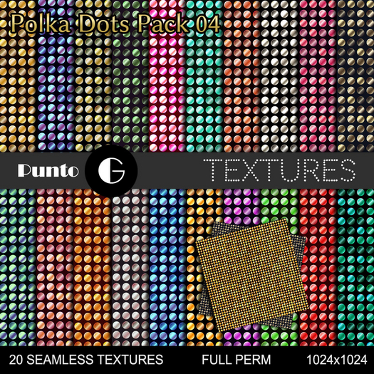 Full Perm Textures - Polka Dots Pack 04