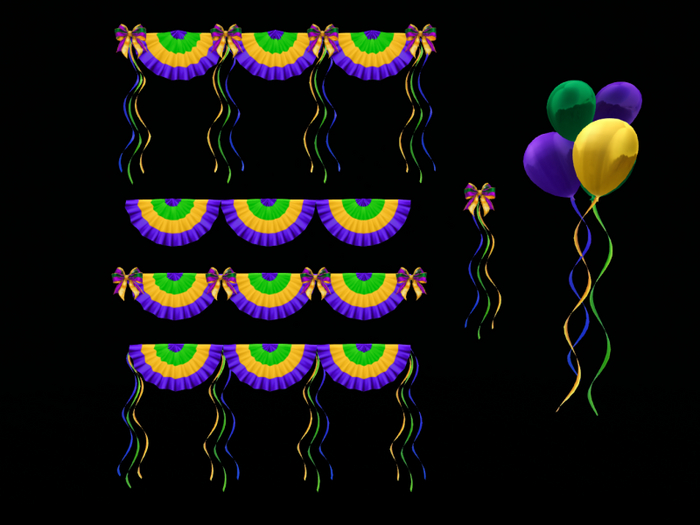 MC Mardi Gras Fan Banner Set
