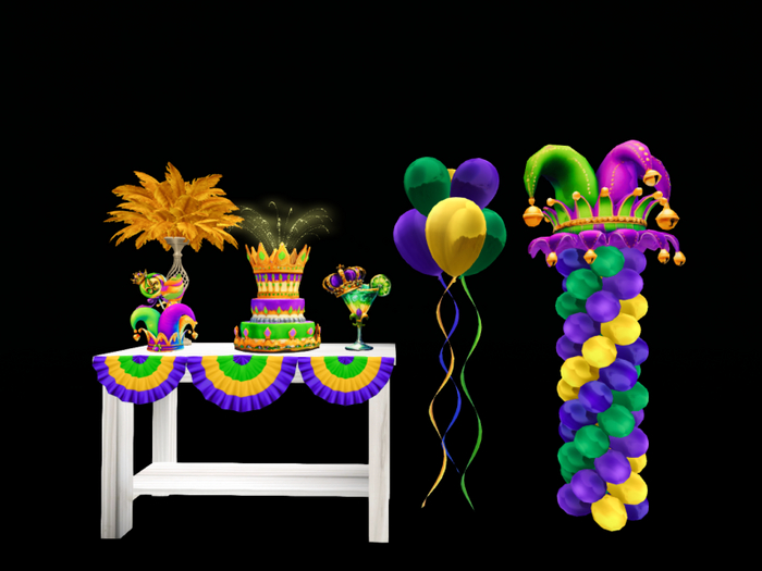 MC Mardi Gras King Cake Treat Table Set