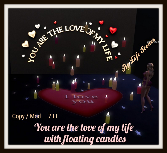 (LS) You are the love of my life with floating candles