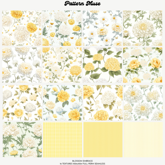 Blossom Embrace Seamless Textures Full Perm