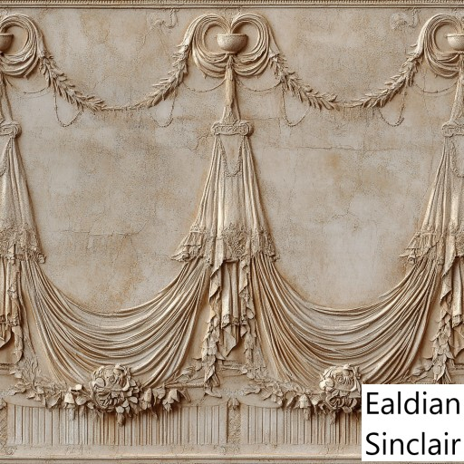 Carved Plaster Swag Seamless Texture