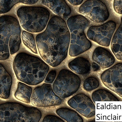 Fantasy Black and Gold Seamless Texture