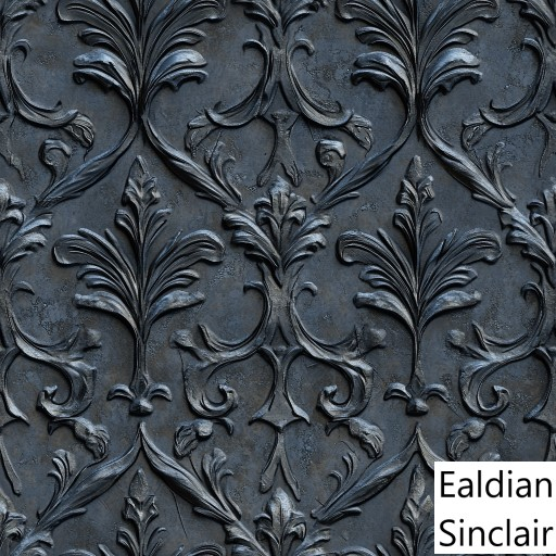 Midnight Blue Plaster Relief Seamless Texture