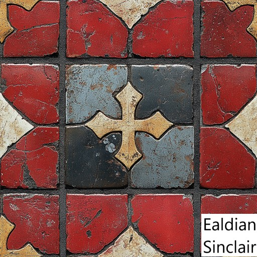 Medieval Cross Tile Floor Seamless Texture