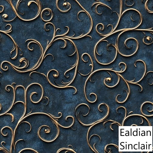 Blue and Gilt Renaissance Swirl Seamless Texture