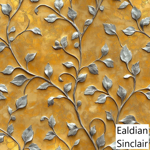 Silver and Gold Leaf Foliate Seamless Texture