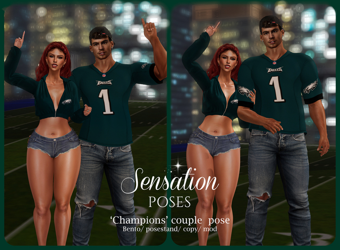 Sensation Poses 'Champions' couple pose 