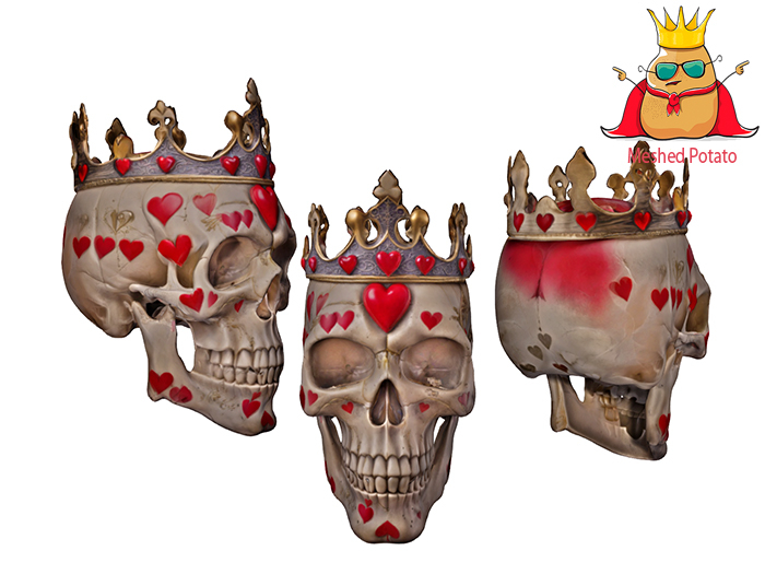 Meshed Potato - Valentine Skull Full Perm