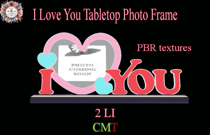 *LKK* I Love You Tabletop Photo Frame  