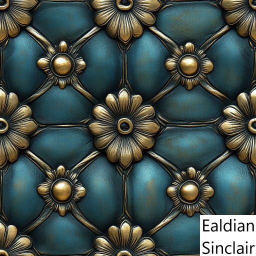 Floral Gilt Tooled Leather Seamless Texture