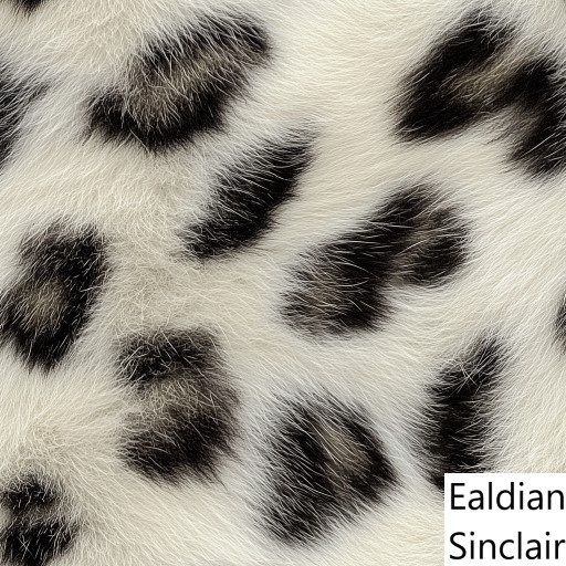 Spotted Black, Beige and White Fur Seamless Texture