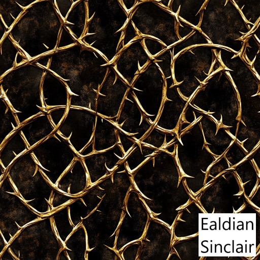 Gold Thorns Seamless Texture