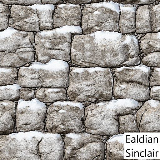 Stone Wall With Snow Seamless Texture